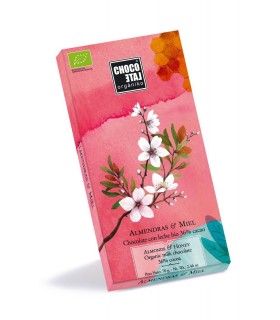 Chocolate con leche 36% cacao con Miel y Almendras