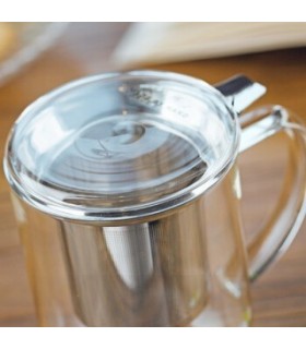 Taza con filtro y tapa de cristal "CHIKAO" 0,500 L