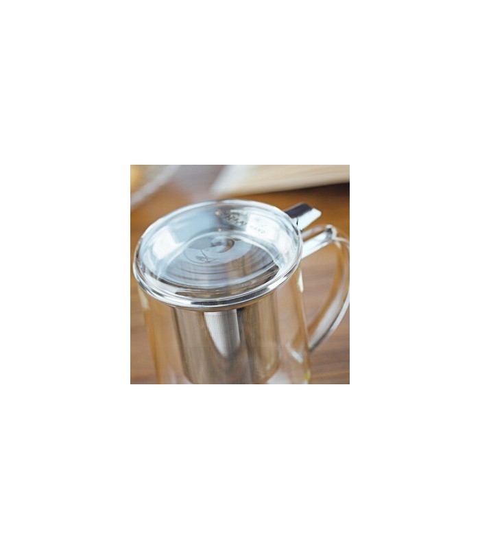 Taza con filtro y tapa de cristal "CHIKAO" 0,500 L