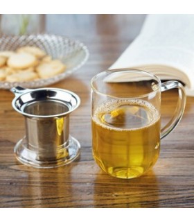 Taza con filtro y tapa de cristal "CHIKAO" 0,500 L