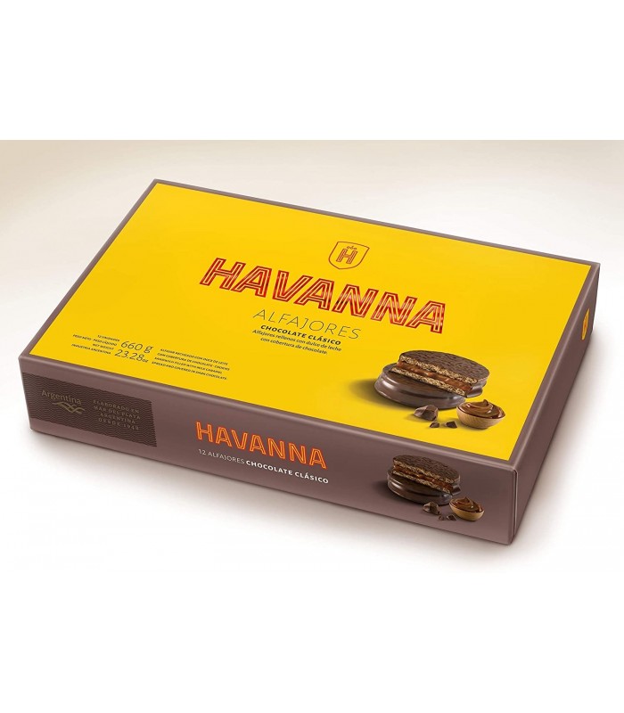 Alfajores Havanna de chocolate (caja de 6) 330g, La Colonial de Ultramar