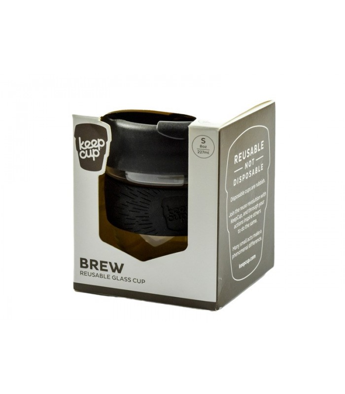 Vaso con tapa KeepCup 227 ml Brew negra