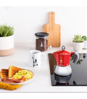 Cafetera Bialetti Moka inducción 4 Tazas roja