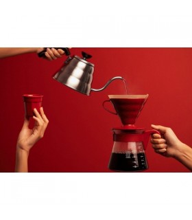 Dripper Hario V60 02 Rojo Plástico