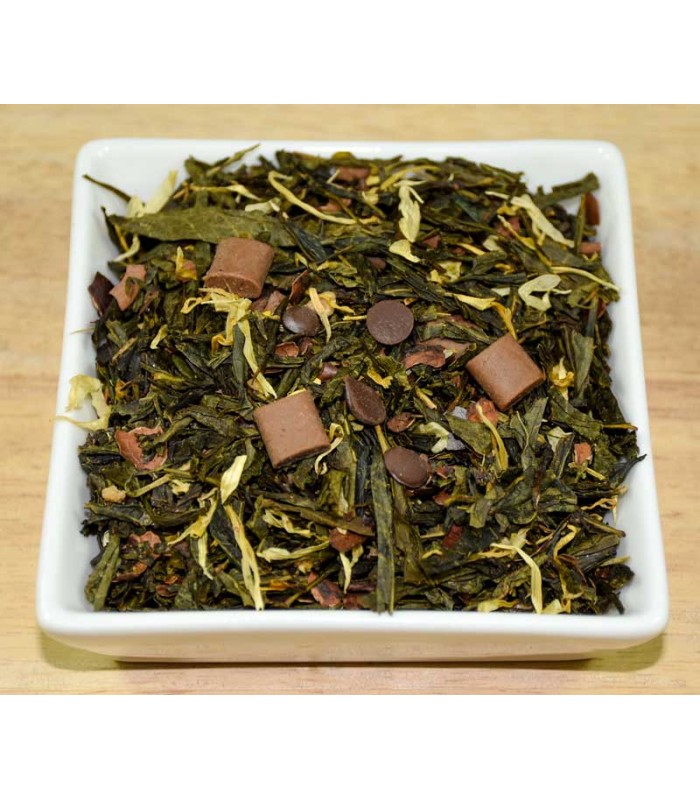 Té verde chocolate con pistachos