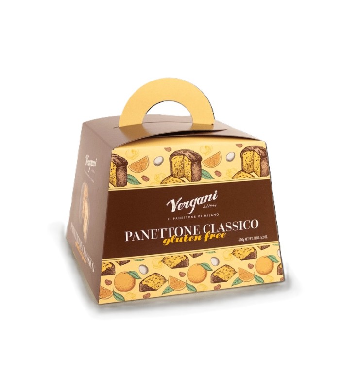 Panettone Vergani tradicional sin gluten - 600g
