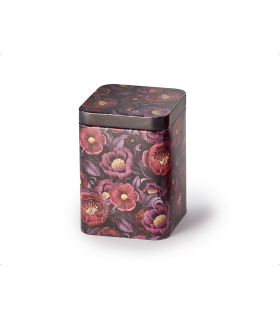 Lata de té 100 g flores rojas