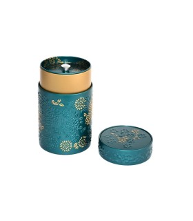 Lata de té 100 g Yumiko azul