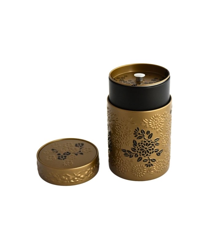 Lata de té 100 g Yumiko dorada