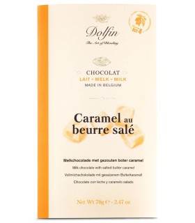 Chocolate con leche Dolphin con caramelo a la mantequilla salada - 70g